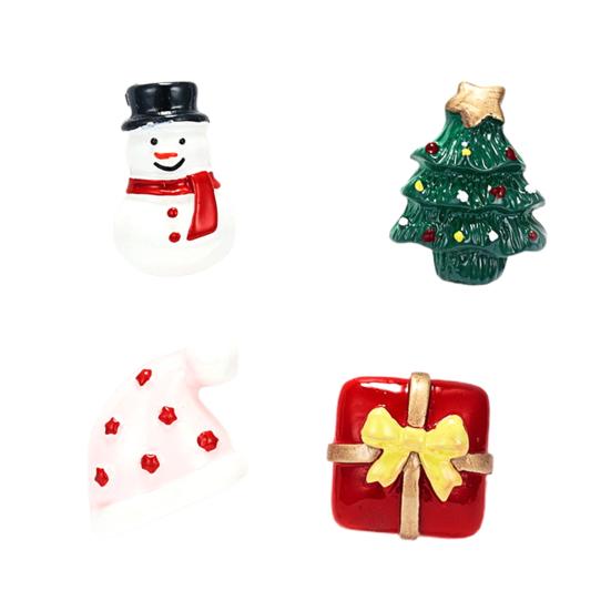 3 Teile/satz Exquisite Brosche Pins Geometrische Elch Schneemann Weihnachten Hut Charms Kleidung Broschen