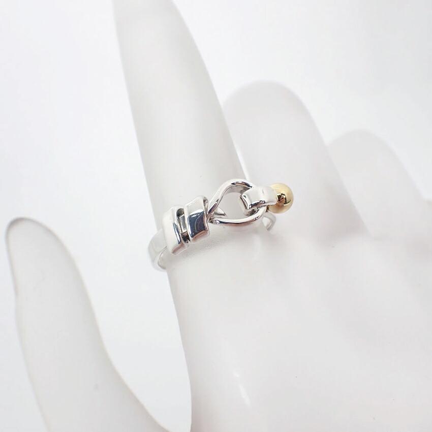 [Used] TIFFANY 925/750 Hook & Eye Ring Size 10/Size 10/g536-22