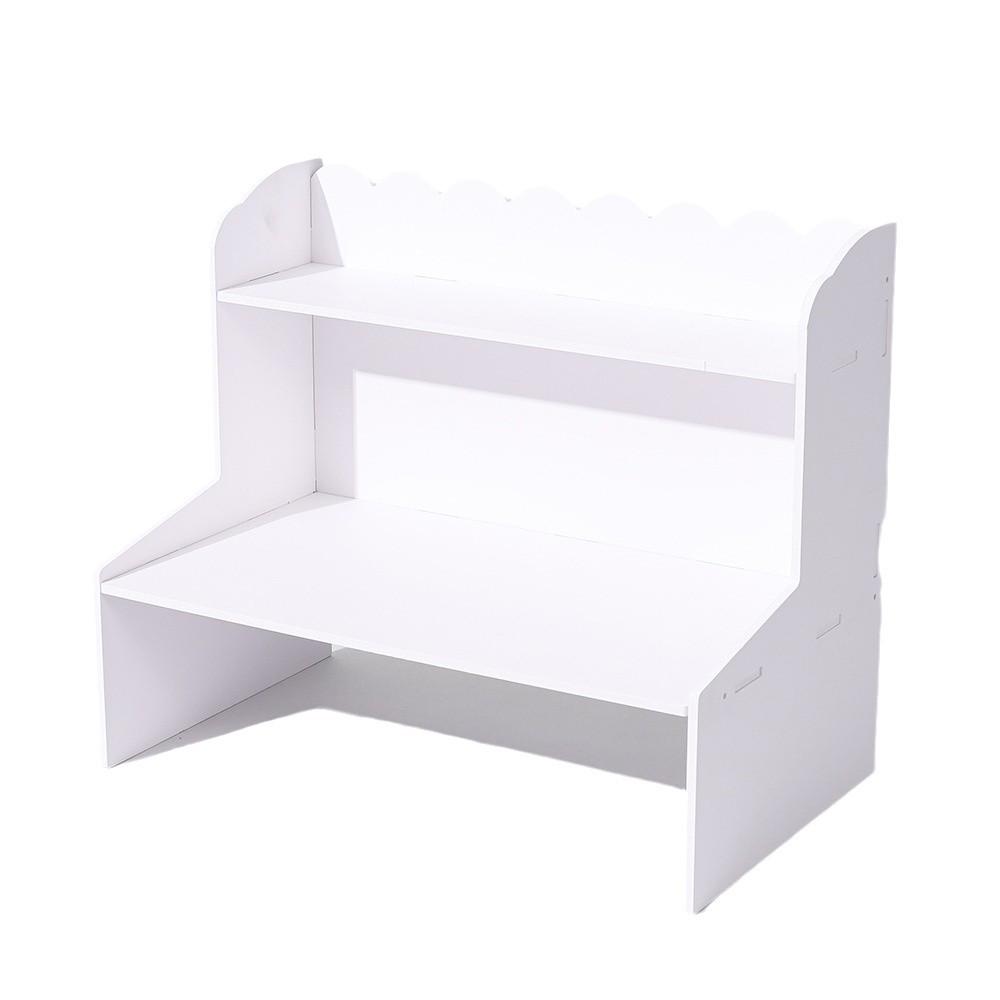 Raft de Depozitare de Birou din Dantelă cu Strat Dublu cu Sertar Avansat, Design Multistrat