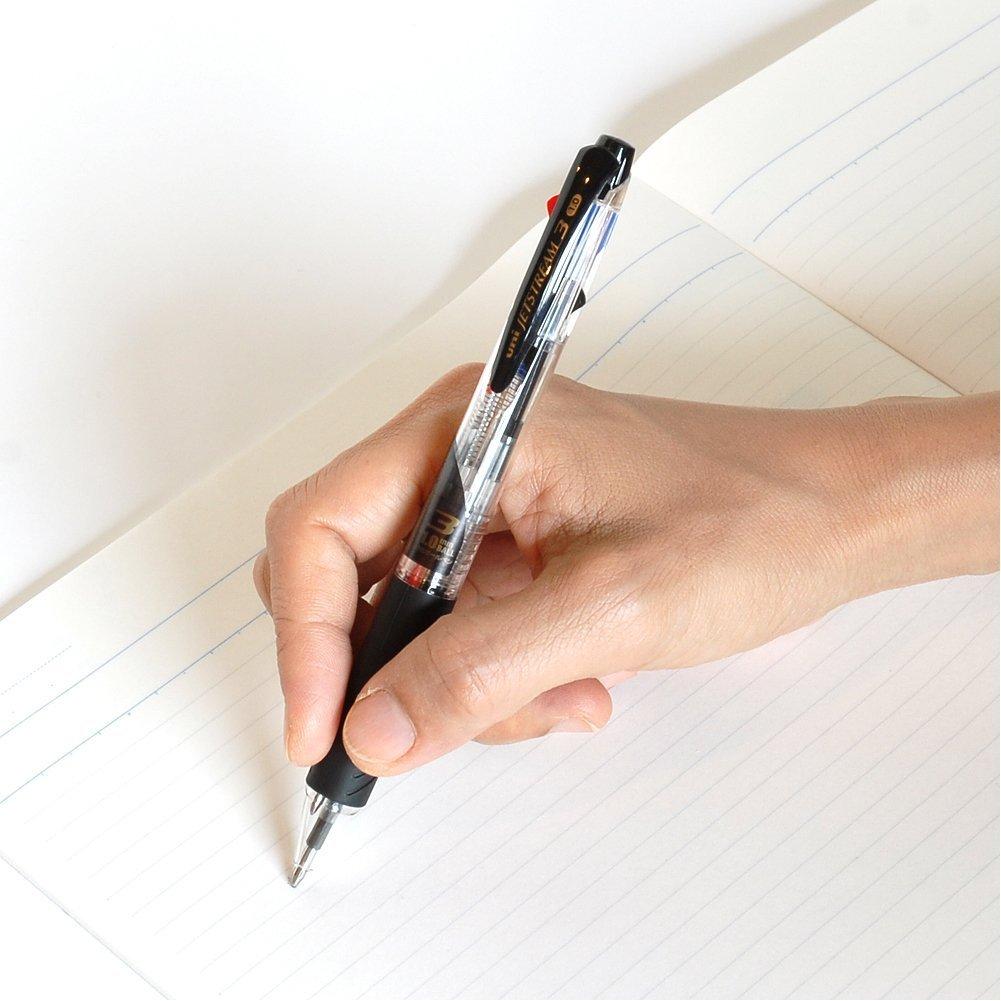 Mitsubishi Pencil Jetstream Ballpoint Easy To Write 1.0mm 3-Color Pen, Transparent, With, SXE3400101P.T