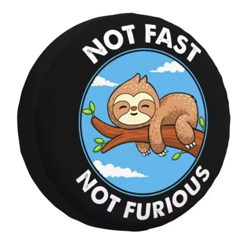 Not Fast Not Furious Sloth Spare Tire Cover PU Leather Wheel Protector for Suzuki Jimny