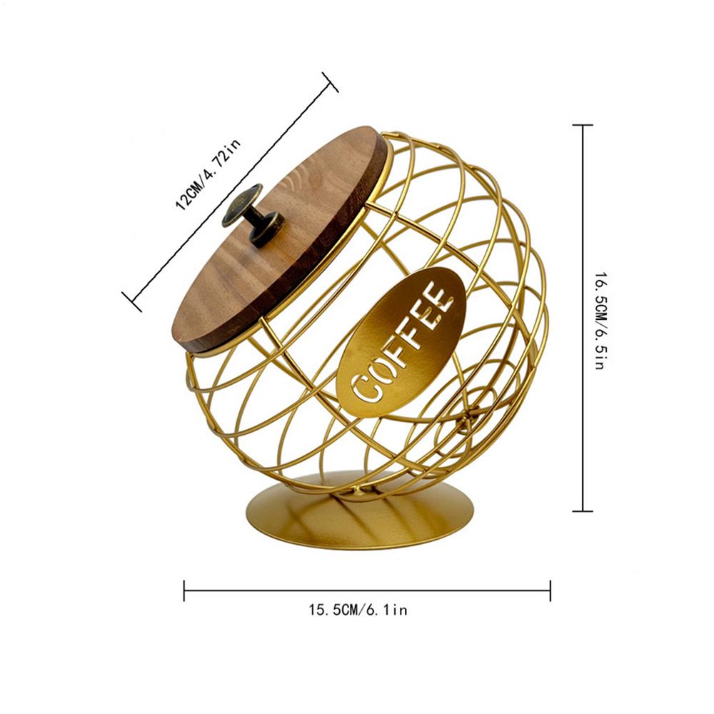 Coffee Pod Basket With Lid Large Capacity Storage With Lid Coffee Basket For Kitchen Counter Living Room Party Bar Fruit Banana
