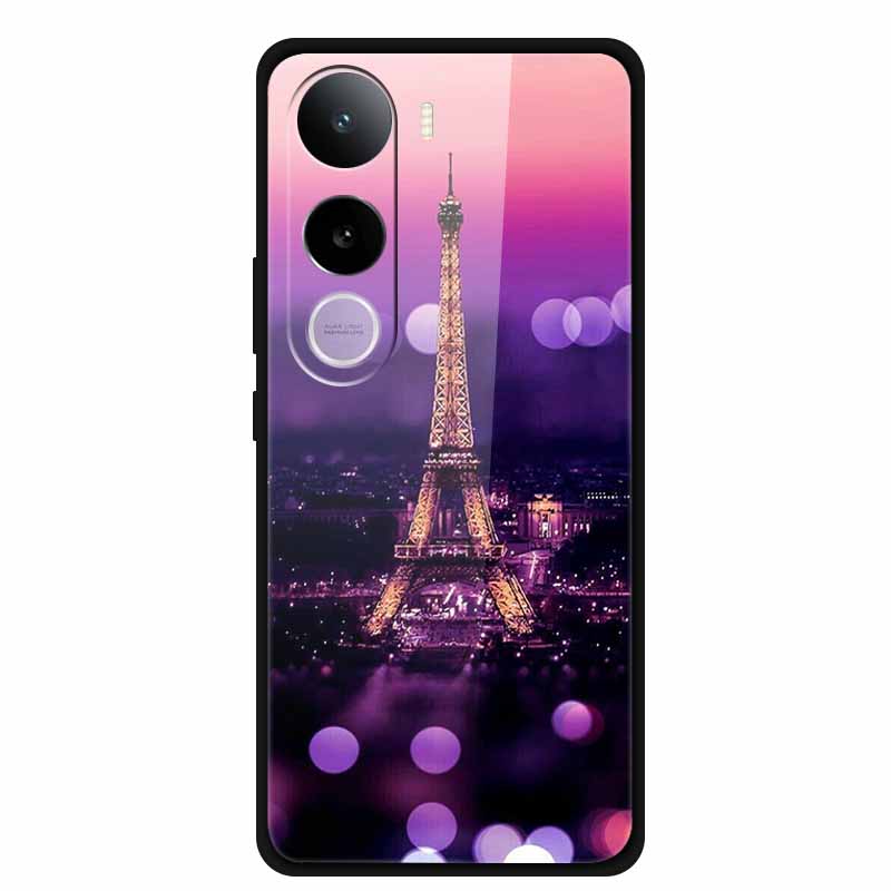 For Vivo Y400 5G Case Y 400 6.67" Animal Wolf Lion Tempered Glass Hard Back Cover For Vivo Y400 2025 Phone Cases Soft Bumper Bag