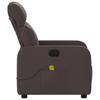 Vidaxl Reclining Massage Chair, Dark Brown, Fabric Upholstered