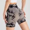 High Waist Tie-Dye Yoga Shorts for Women - Tummy Control & Butt Lift, Sports Fitness Style