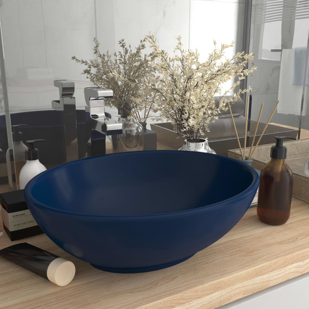 Lavabo ovale de luxe  foncé mat 40x33 cm Céramique