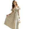 2026 French polka dot dress women's summer new waist and thin skirt niche design temperament suspender skirt