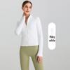 Cardigan Corto da Donna a Manica Lunga con Collo Alto e Vestibilità Slim - Perfetto per Yoga Autunnale, Corsa e Fitness