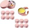 12 Rose Gold Round Aluminum Screw Lid Empty Cans 30g Sub-pack Storage Cans