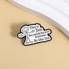 Funny Humor Sarcastic Enamel Pins Mind Your Own Busines Brooches Lapel Badges Simple Punk Clothes Jewelry Gift for Friends