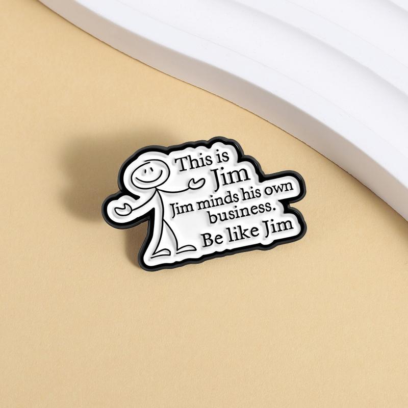 Funny Humor Sarcastic Enamel Pins Mind Your Own Busines Brooches Lapel Badges Simple Punk Clothes Jewelry Gift for Friends