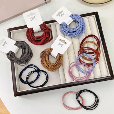 10Pcs Women Hair Ties Korean Style Hair Elasticity Hair Bands Strong Toughness Small Ponytail Holders