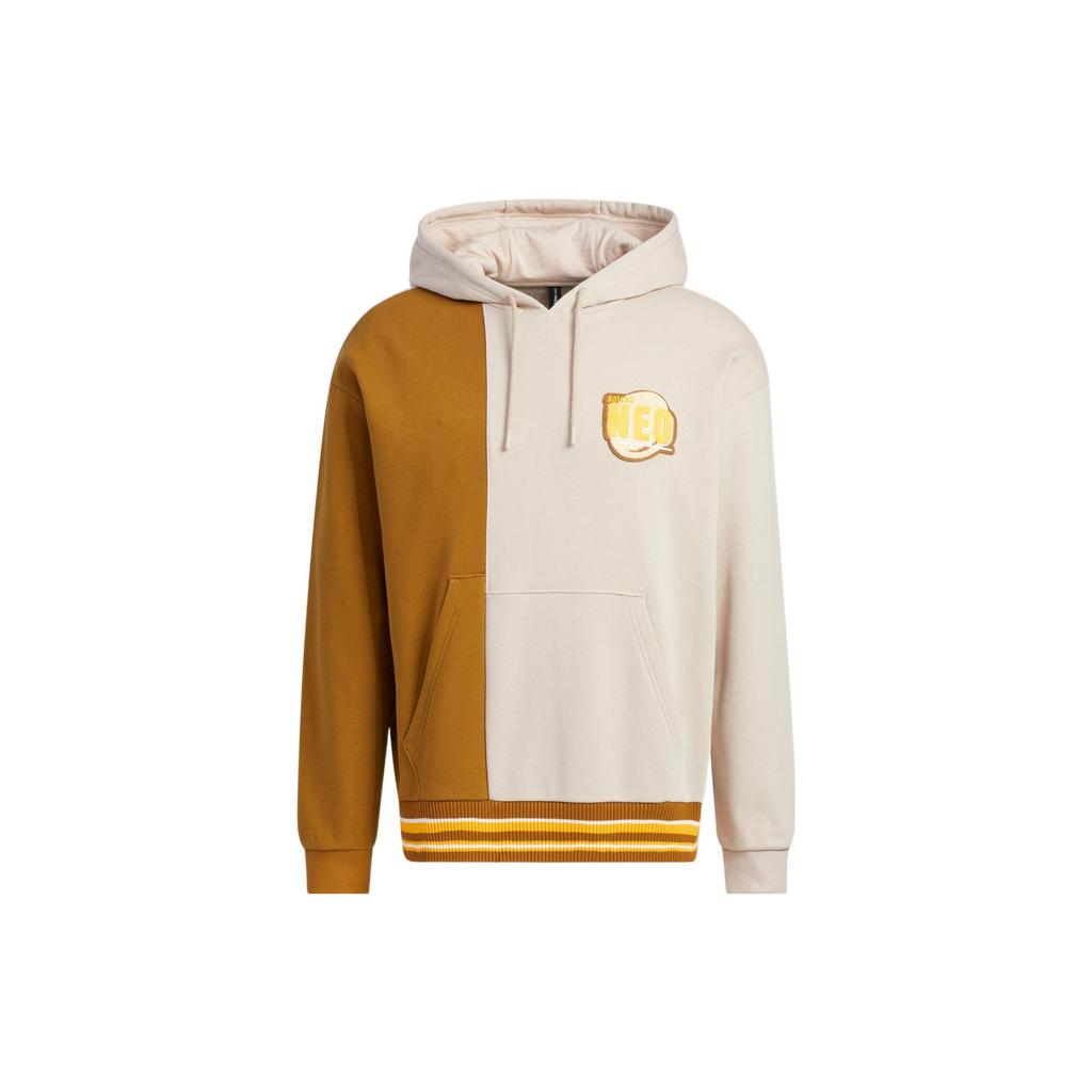 Adidas FW22 Colorblock Stripe Sports Hoodie Women Tops Miracle-Grey Taupe-Brown IA6817