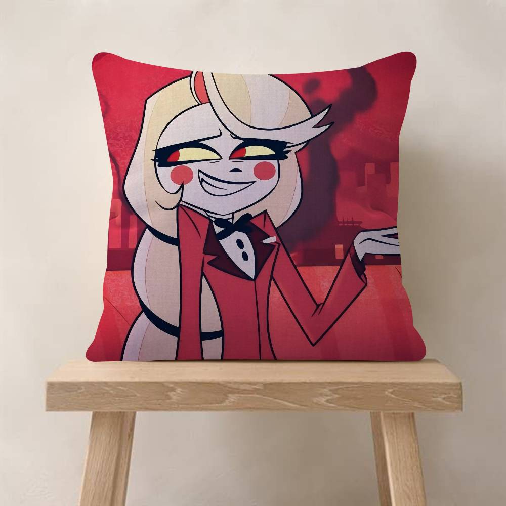 Anime H-Hazbin H-Hotel Kissenbezug Auto Überwurfskissenbezug für Sofa Auto Weihnachtsgeschenk