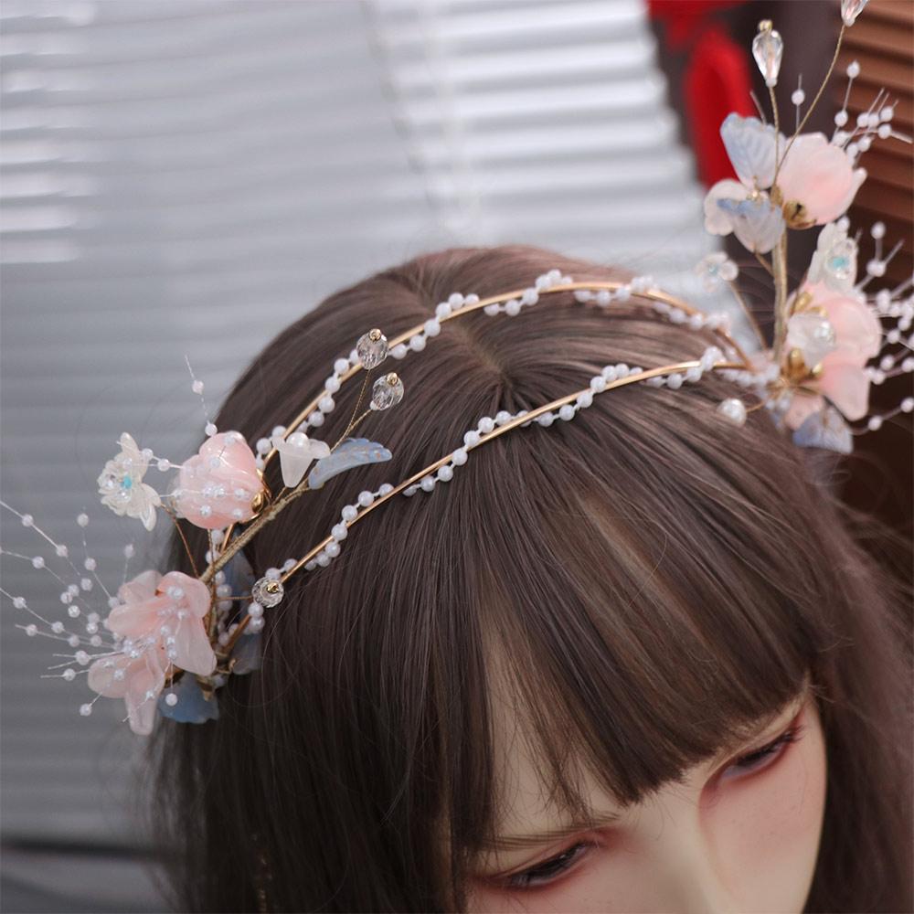Beads Hanfu Tassel Hair Hoop Crystal Swaying Fairy Headwear Wedding Photos
