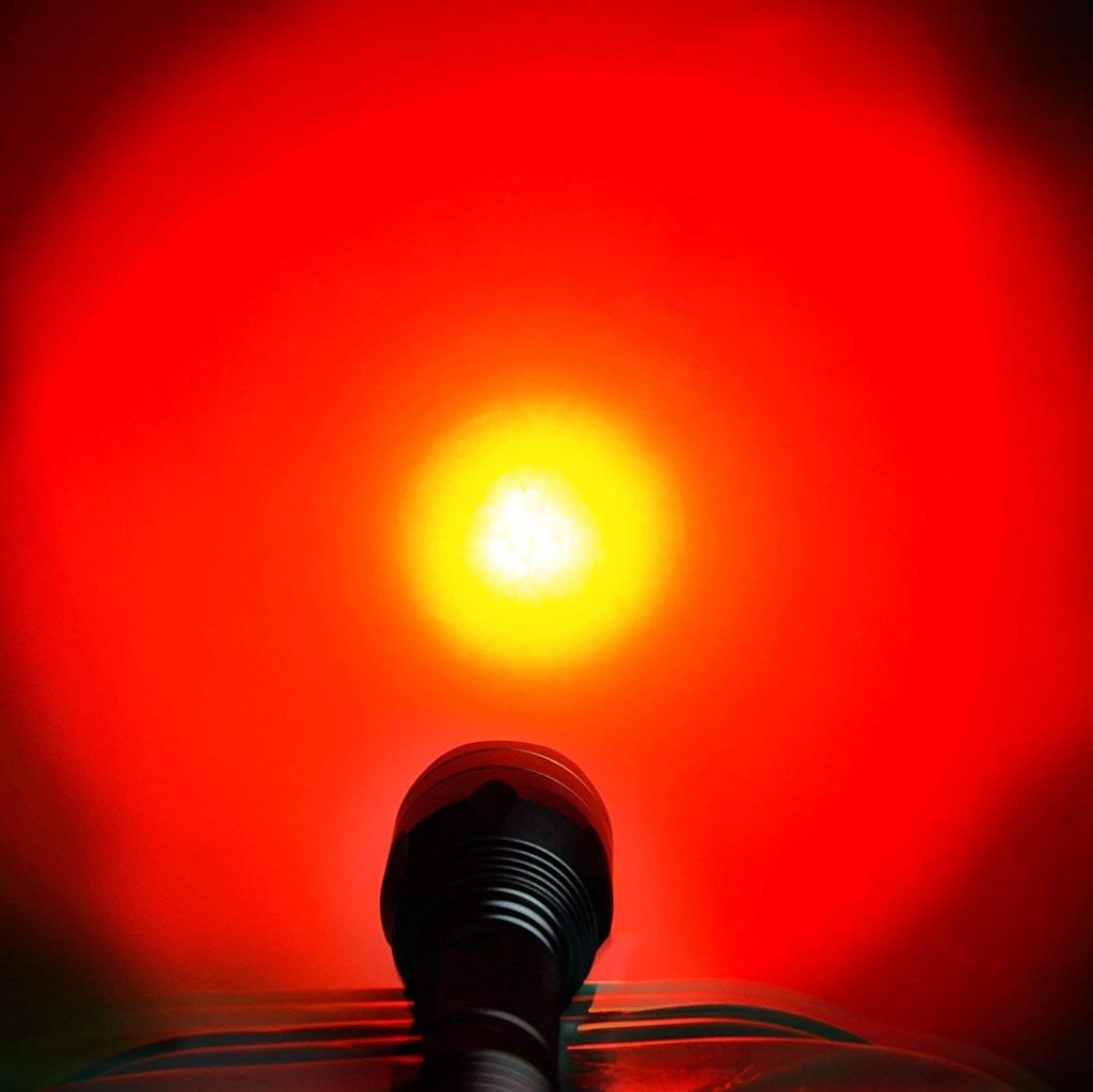 WindFire Ultra Bright Red 3 650 Waterproof Red LED 1 Red Hunting 200 Meter Long for Night and Night Photography Battery Not Flashlight, LEDs, Lumens,