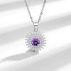 New Diamond Set Fresh Flower Pendant Fashion Simple Necklace