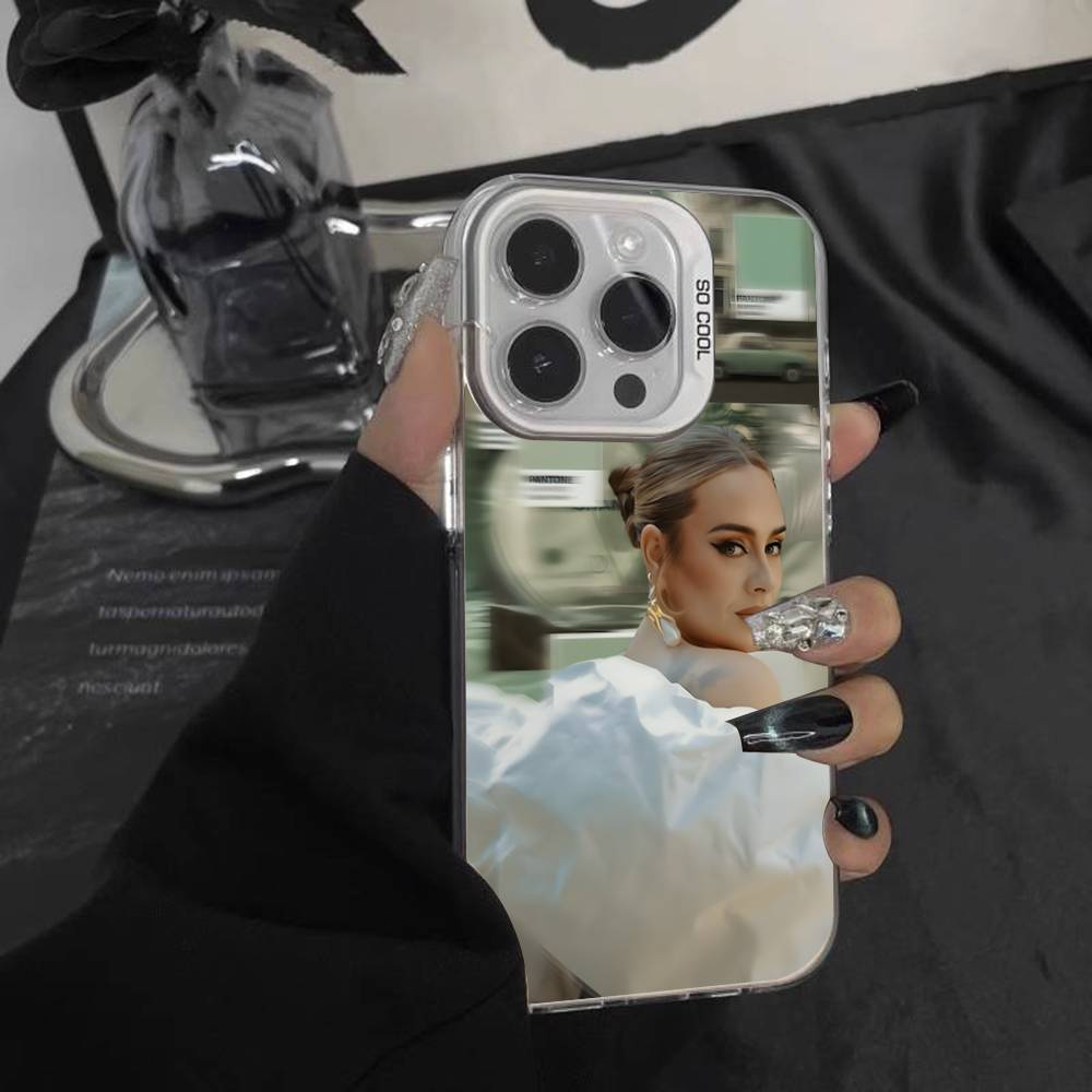 Singer A-Adele Phone Case For iPhone 16,15,14,13,12,11,Pro,XS,Max,Plus,Mini,SE White Candy Matte Shockproof Cover