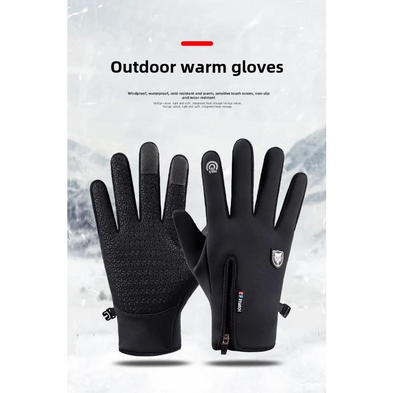 Waterproof Winter Fishing Gloves 2 Finger Flip Windproof Women Men Gloves Velvet Warm Protection Fish Angling Gloves