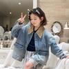 SEVEN BOBI Big Girls' Retro Washed Denim Jacket