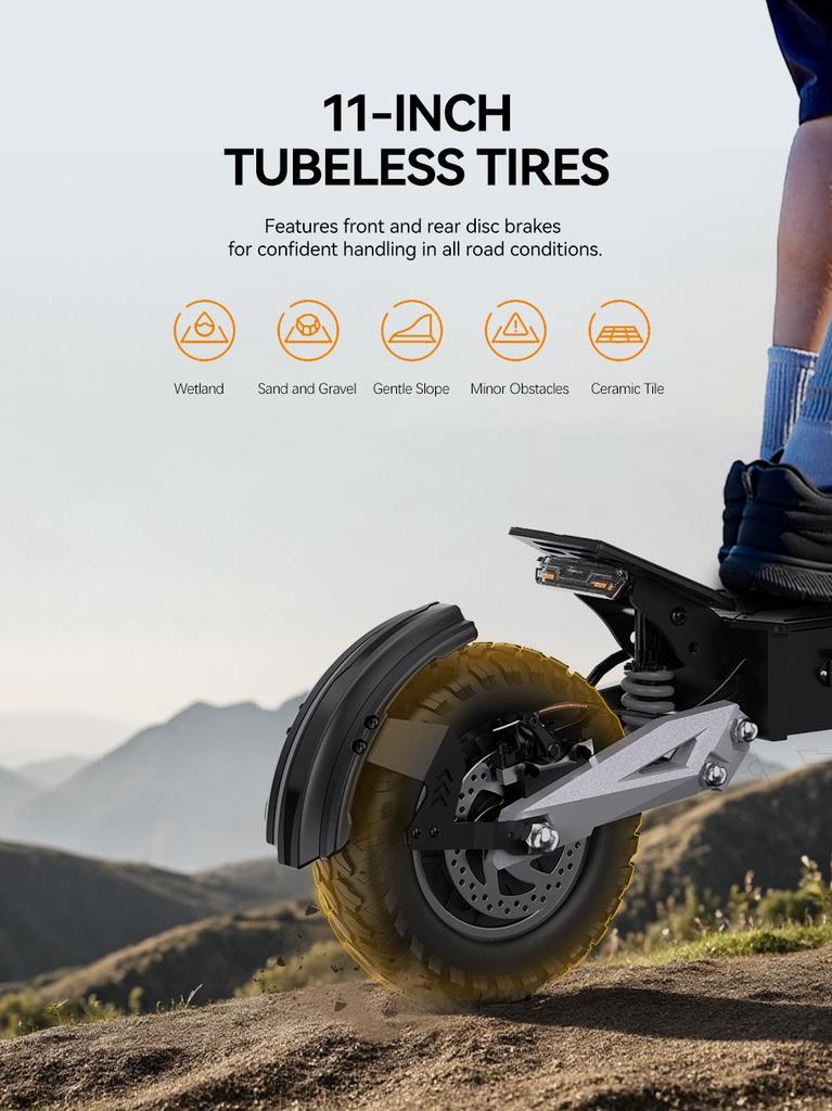 Elektrická koloběžka skládací OOTD T10 900W motor maximální rychlost 50 km/h e-koloběžka pro dospělé 48V 13.5AH maximální dojezd 50 km nosnost 120 kg