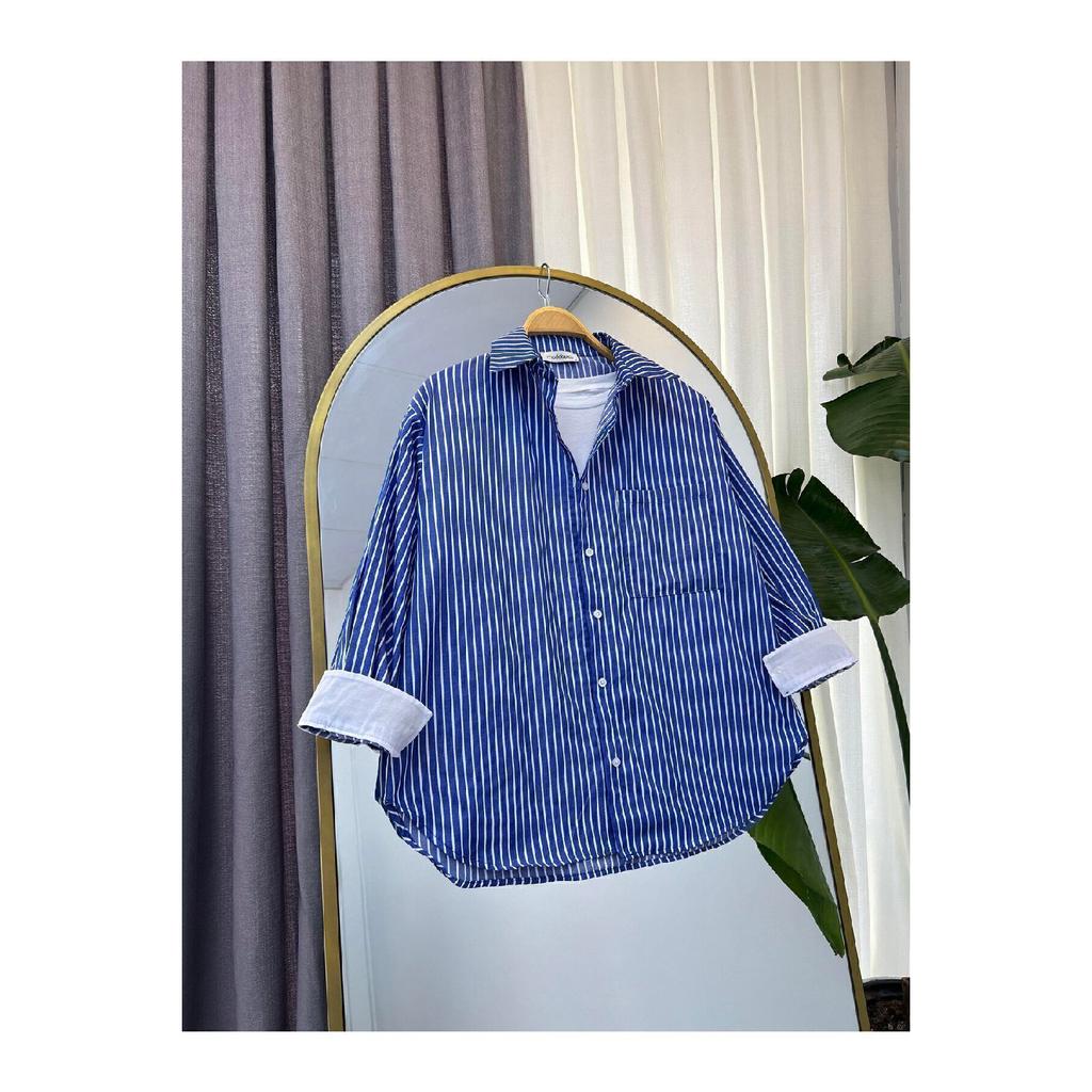 Striped Oversized Women's Shirt