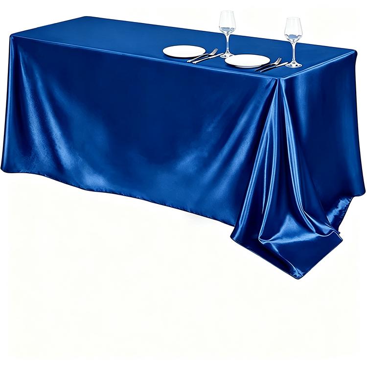 Table Cover Satin Tablecloth Soft Overlay Wedding Satin Large  Bright Smooth Silk Rectangle Christmas Banquet Anniversary Dining Party Table Decor