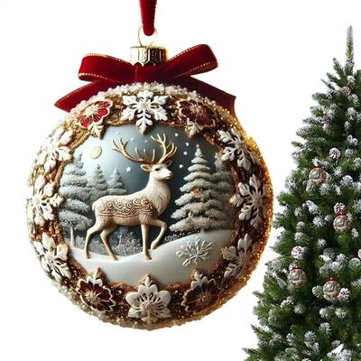 Fairy Tale Planet Christmas Tree Decoration Multifunction Acrylic Flat 2D Acrylic Pendant Decorative Durable Material