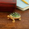 Elegant Turtle Jewelry Box Decorative Metal Turtle Ornament Vintage Storage Case  for Rings