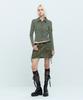 Mea Nylon Rib Botton Top [Khaki]