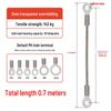 Transparent PVC Coated Stainless Steel Wire Rope with Fish Eye Terminal, 1.5mm~3mm Thick Anti-Fall Lighting Hanging Rope.