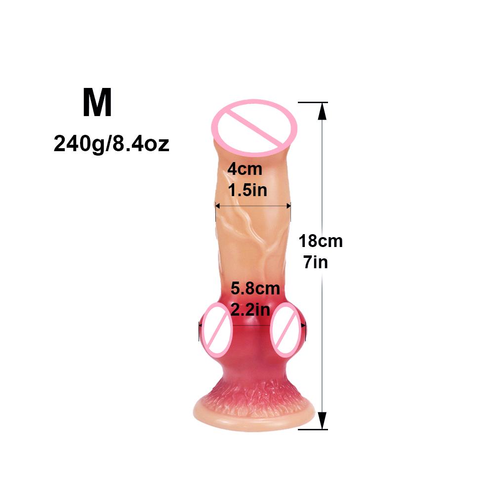 Huge Real Silicone Animal Dildo Sex Toys Knot Dog Penis Anal Plug for Women Men Suction Cup Female Masturbator Adults