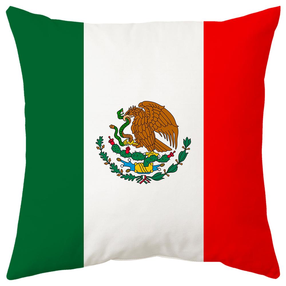 World Cup Pillow Flag National Pattern Printed Pillow Cover Seat Cushion Bedside Cushion Holiday Gift