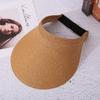 Summer empty top straw hat new men's and women's adjustable sun hat foldable straw weaving big eaves sun hat