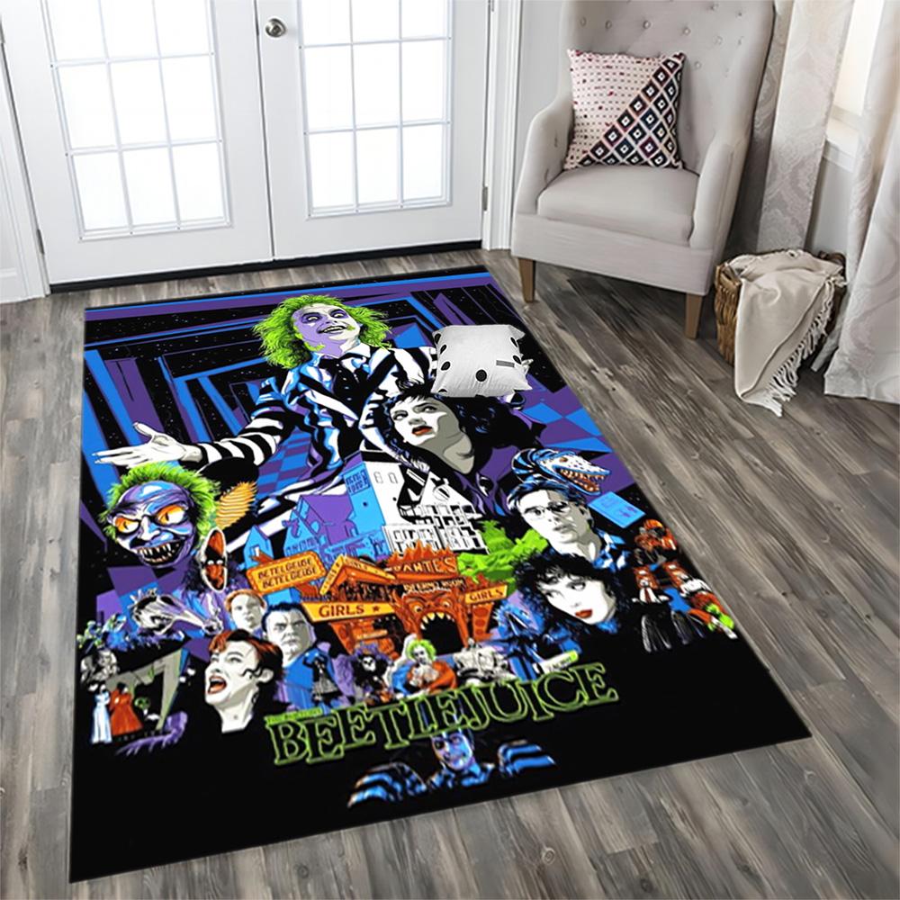 Beetlejuice: Ghostly Fun for Living Room rug, Bedroom, Study Room, Hallway Decoration, Perfect for Home Decoration or Holiday Gifts