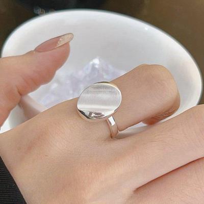 Adjustable Geometric Concave Ellipse Ring for Women: Personalized, Fashionable, Trendy, and Simple Design