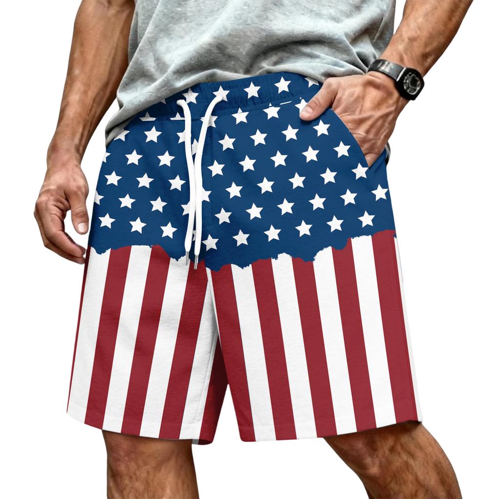 Men's Casual Drawstring Waist Shorts Lightweight Comfortable Fit Elastic Waistband Beachwear Summer Activewear