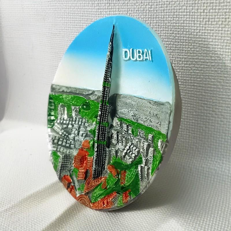 Magneți de frigider Asia Dubai, autocolante 3D pentru frigider, suveniruri turistice, rășină magnetică și obiecte de colecție creative 3D realizate manual