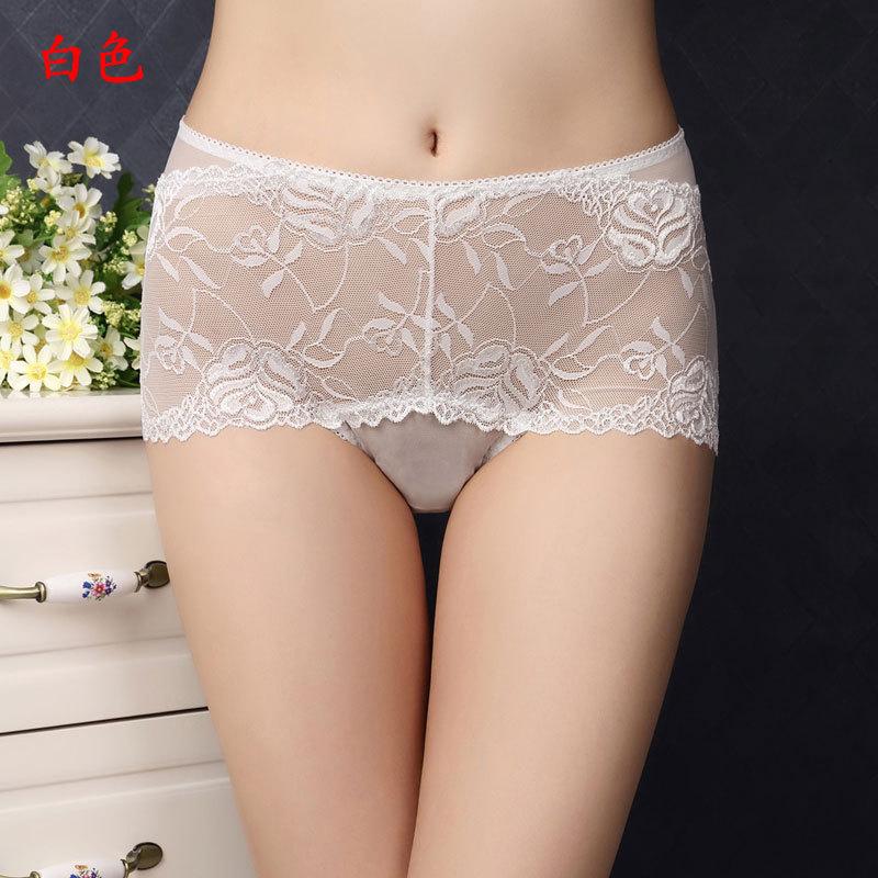 High Waist Women's Panties Sexy Hollow Lace Panties Comfortable Breathable Shorts