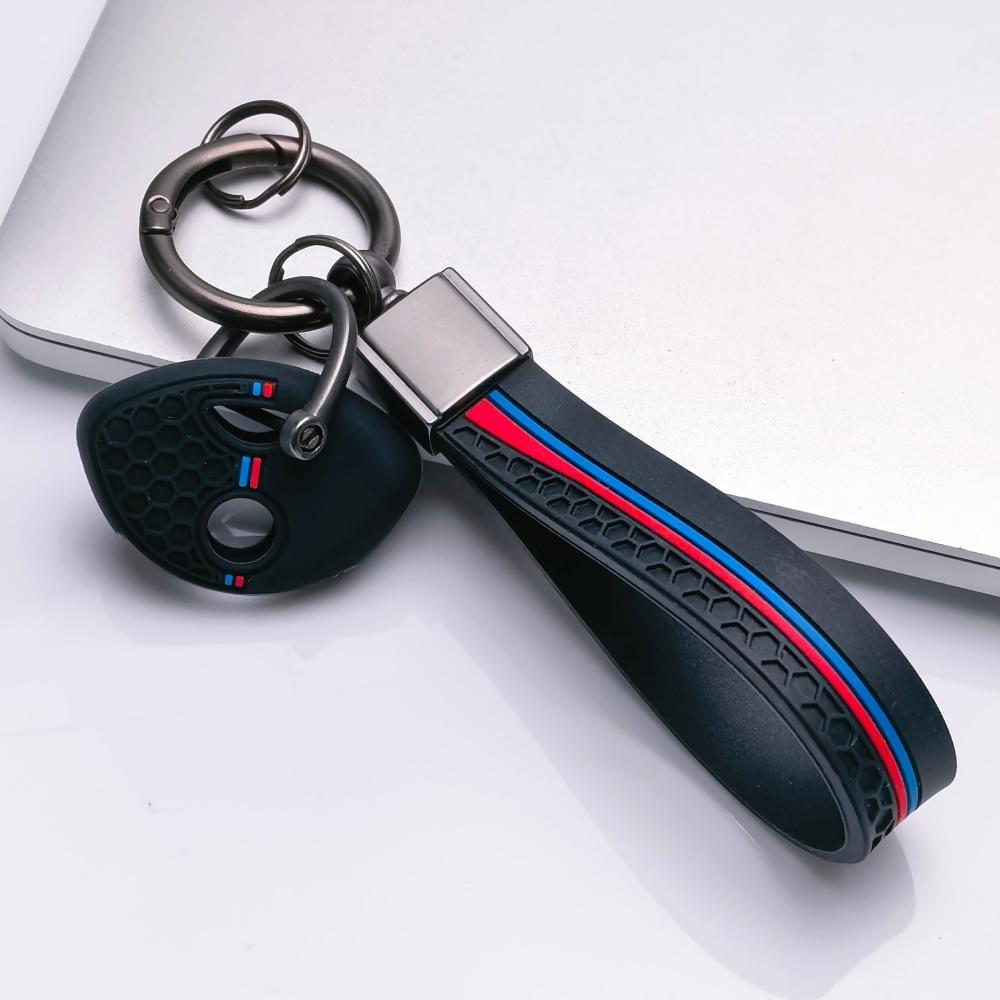 Silicone Key Fob Cover with keychain for BMW Motorcycle, Fits BMW R1200GS R1250GS, Protective Accessory, Key Fob Protection, Replacement