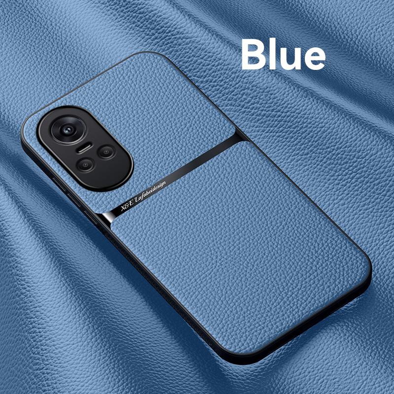 Luxury Solid Color Bumper Leather Phone Case For OPPO Find X6 X5 X3 Pro Shockproof Soft Back Cover For Reno 8 10 9 6 5 Pro Plus