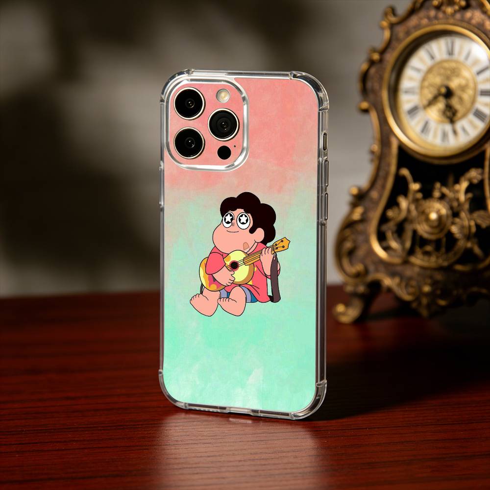 Cartoon Warm S-Steven U-Universe Phone Case For iPhone17,16,15,14,13Pro Max,us,Soft Silicone Transparent Cover