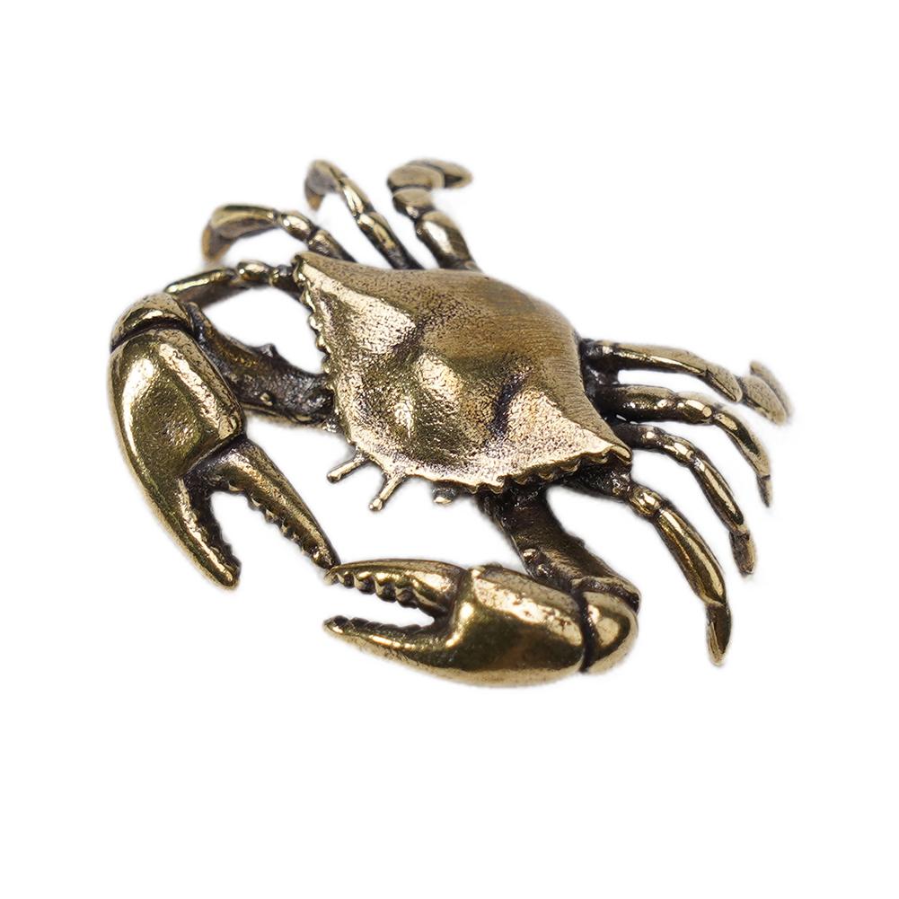 Crab Figurines Statue Sculpture Antique Craftsmanship Brass