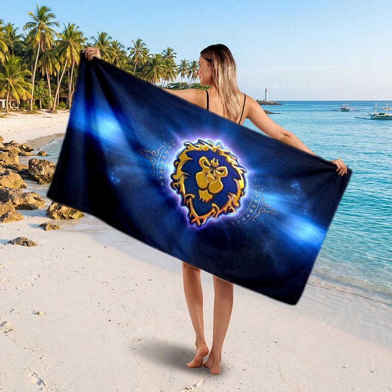 Large Beach TowelWorld of Warcraft Soft Absorbent Towel Beach Bath Home Use