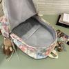 School bag Korean version ins cute cartoon bear print element ulzzang versatile soft girl flower back