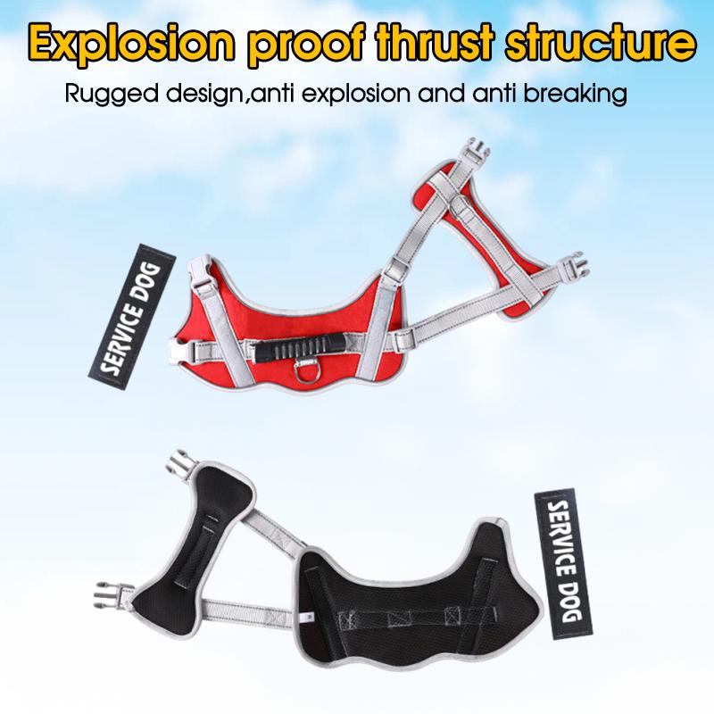 No Pull Dog Vest Harness Service Dog Chest Collars Puppy Accessories Tactical Train Medium Small Leash Set For All Breeds Dogs