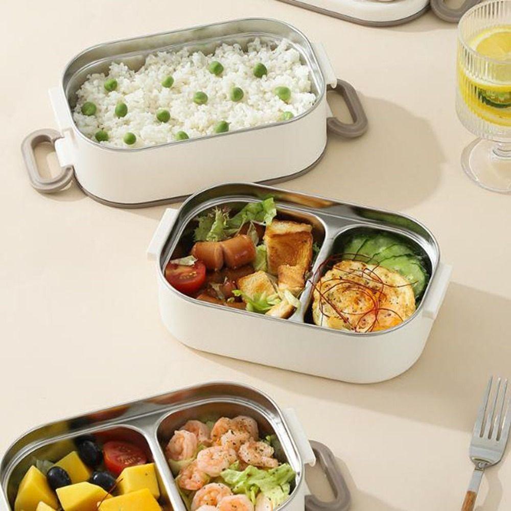 Large Capacity Stainless Steel Lunch Box Insulated Divided Food Storage Container  for Home