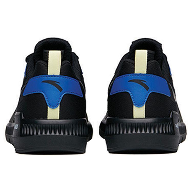 Anta Lightweight Mesh Cushioning Running Shoes Men Sneakers Black Blue 912135521-4