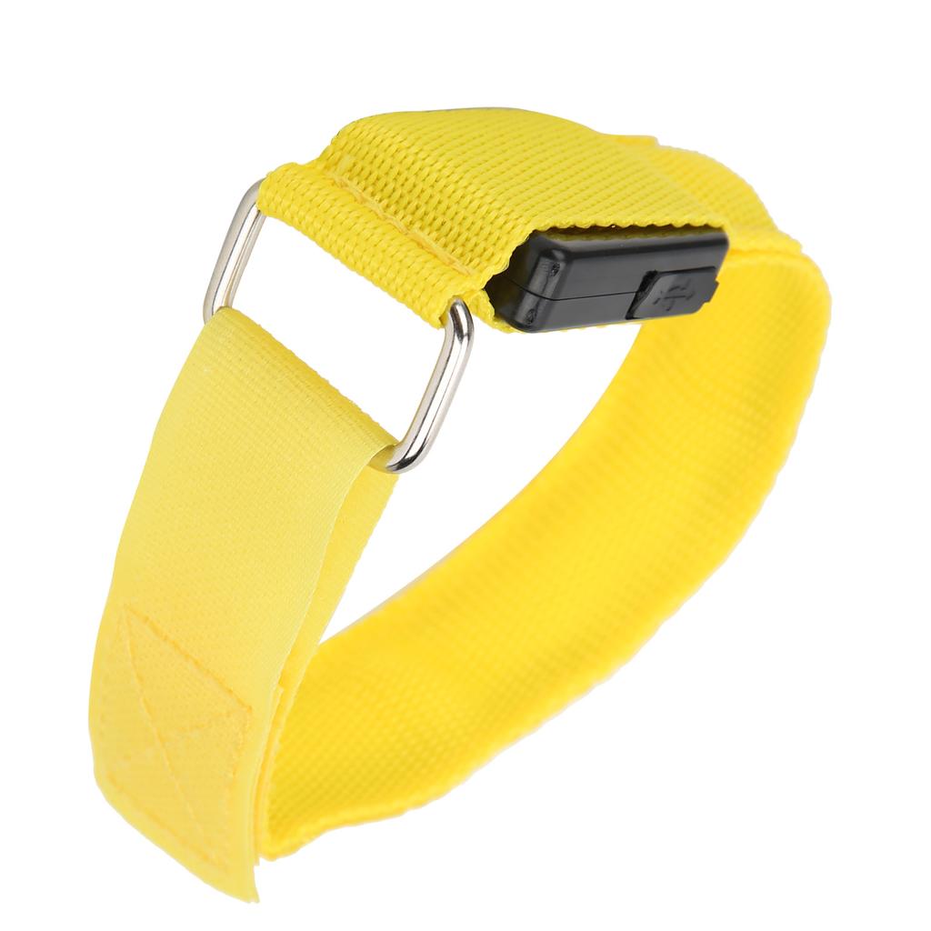 Reflective LED Light Armband Safety Belt with Double Luminous Strips USB Charging for Outdoor Night Running