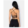 Quick-Dry Vest Fashion Gym Sports Intimates Women's Running Sexy Bra Yoga Shockproof Backless Shoelace Rope